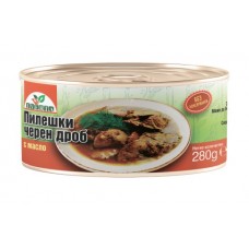 Пилешки черен дроб с масло 280 г консерва Иверта